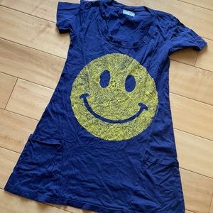 Happy navy tee shirt dress